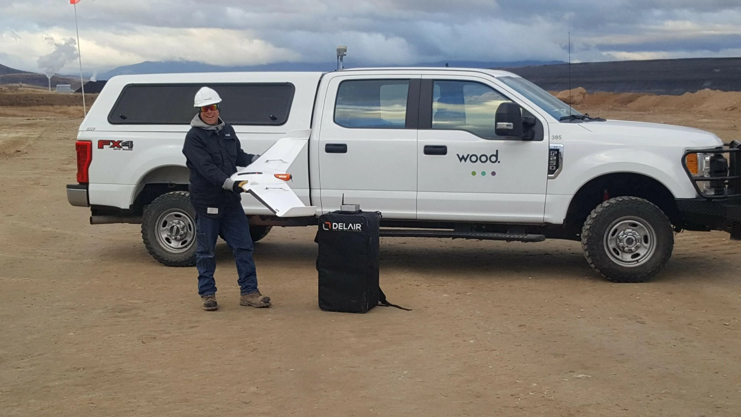 WOOD ADOPTS DELAIR UX11 UAV FOR LARGE SCALE SURVEYING AND QUANTITY MEASUREMENT FOR MINES, QUARRIES 1 Wood DelairUX11 scaled